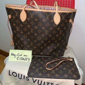 Neverfull mm monogram rose ballerine